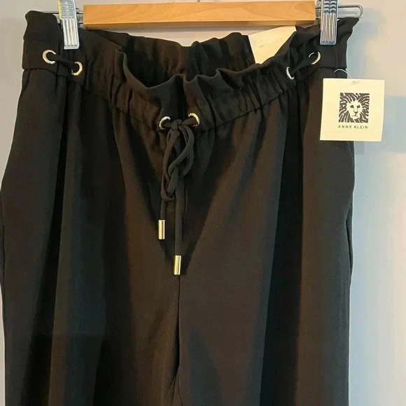 NWT Anne Klein black slim ankle dress slacks with pockets XS - Picture 2 of 7